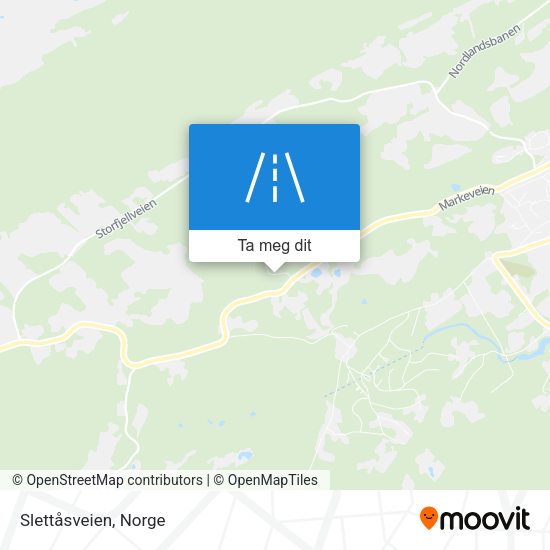 Slettåsveien kart