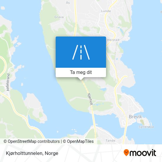 Kjørholttunnelen kart