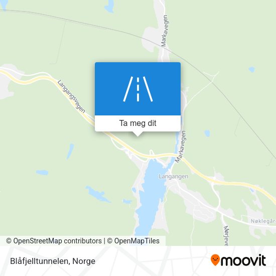 Blåfjelltunnelen kart