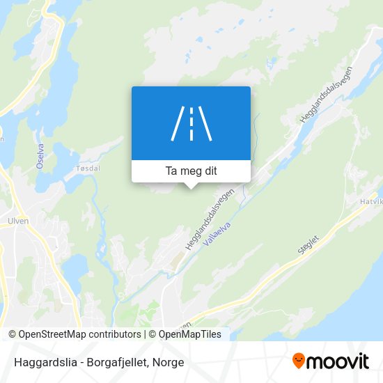 Haggardslia - Borgafjellet kart
