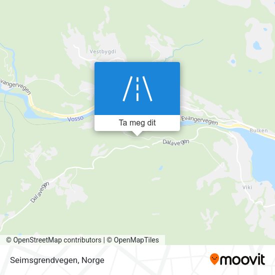 Seimsgrendvegen kart