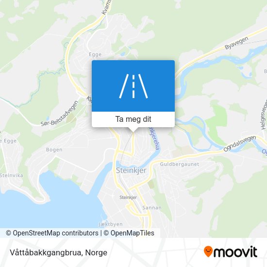Våttåbakkgangbrua kart