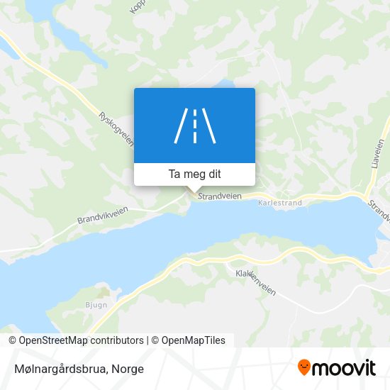 Mølnargårdsbrua kart