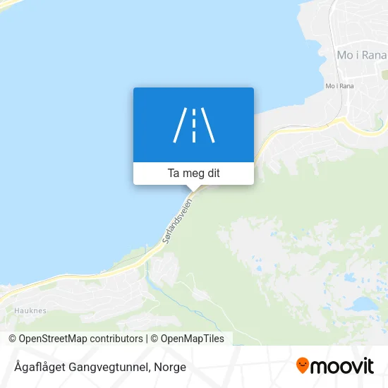 Ågaflåget Gangvegtunnel kart