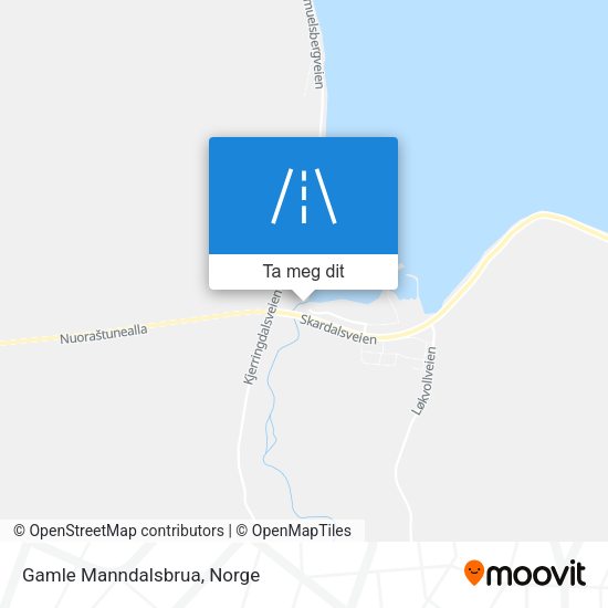 Gamle Manndalsbrua kart