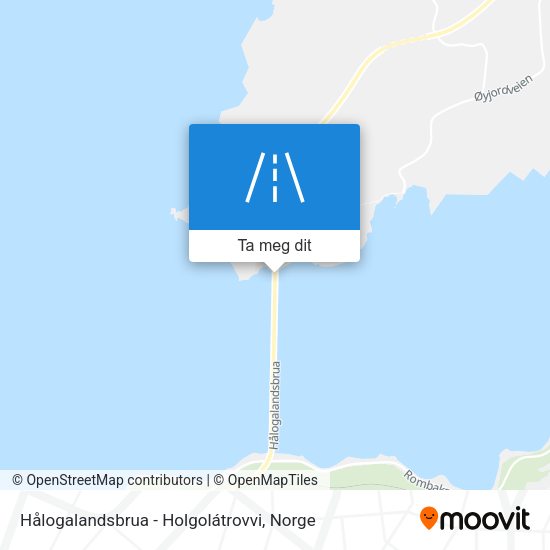 Hålogalandsbrua - Holgolátrovvi kart