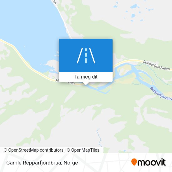 Gamle Repparfjordbrua kart