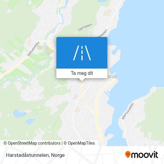 Harstadåstunnelen kart