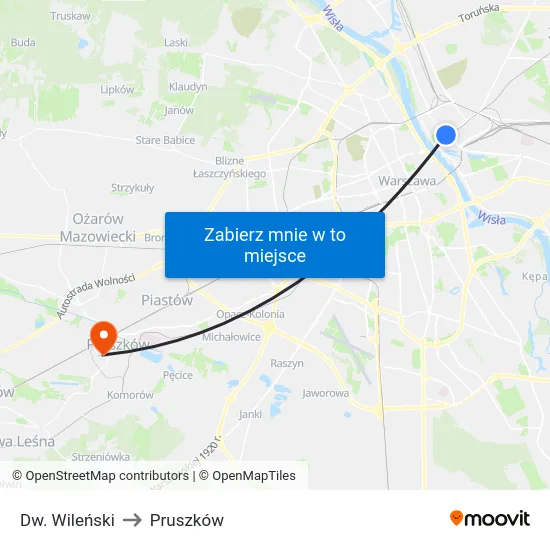 Dw. Wileński to Pruszków map