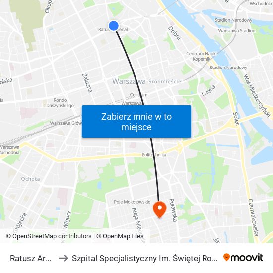 Ratusz Arsenał to Szpital Specjalistyczny Im. Świętej Rodziny Spzoz map