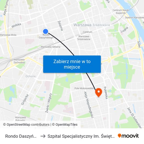 Rondo Daszyńskiego to Szpital Specjalistyczny Im. Świętej Rodziny Spzoz map