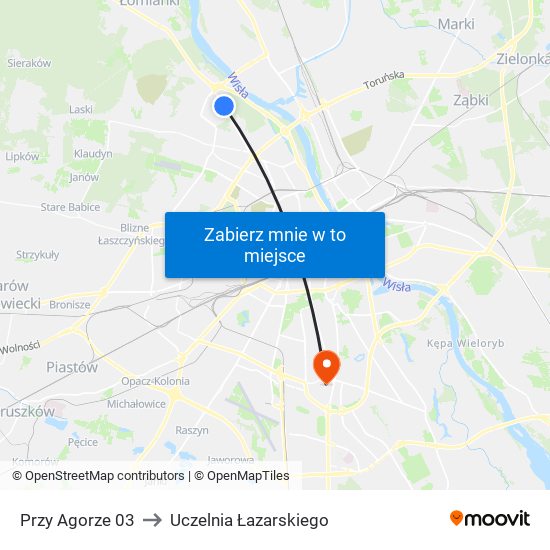 Przy Agorze 03 to Uczelnia Łazarskiego map