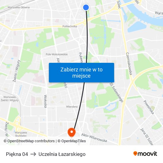 Piękna to Uczelnia Łazarskiego map