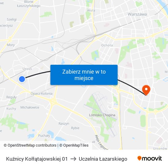 Kuźnicy Kołłątajowskiej to Uczelnia Łazarskiego map