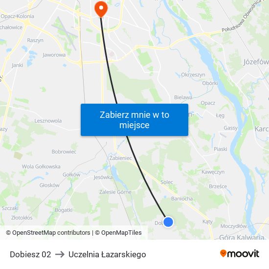 Dobiesz 02 to Uczelnia Łazarskiego map