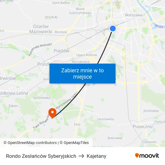 Rondo Zesłańców Syberyjskich to Kajetany map