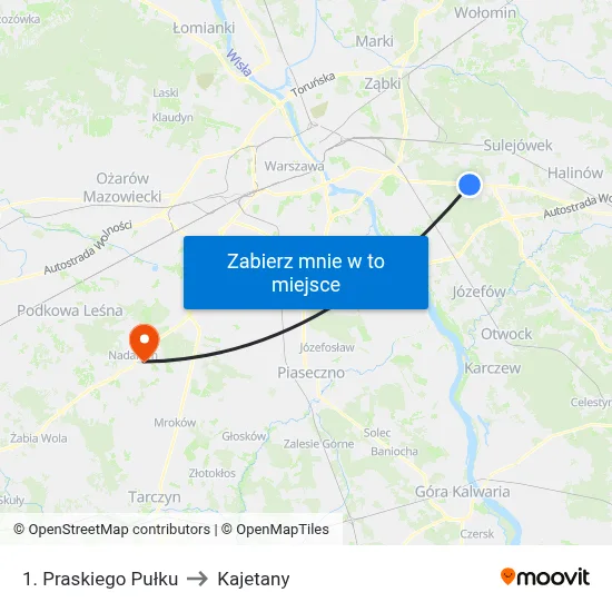 1. Praskiego Pułku to Kajetany map