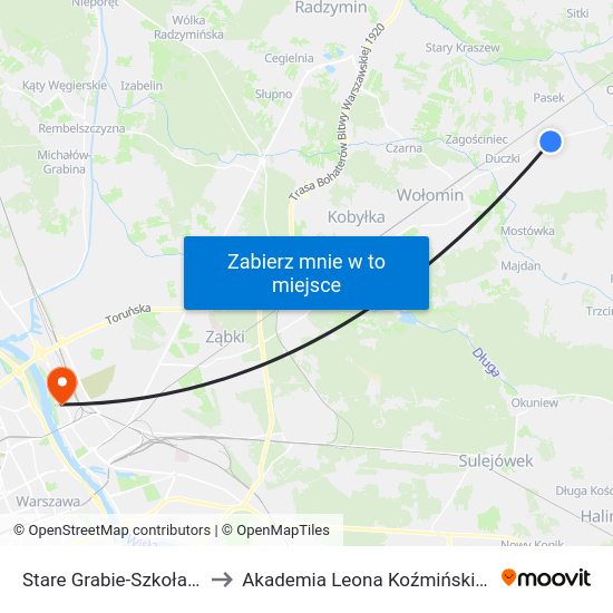 Stare Grabie-Szkoła to Akademia Leona Koźmińskiego map