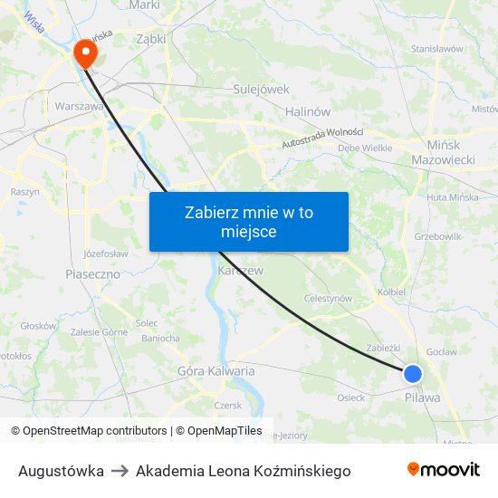 Augustówka to Akademia Leona Koźmińskiego map