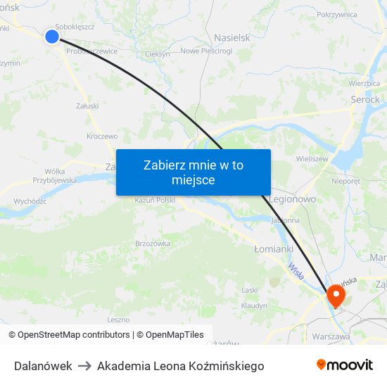 Dalanówek to Akademia Leona Koźmińskiego map