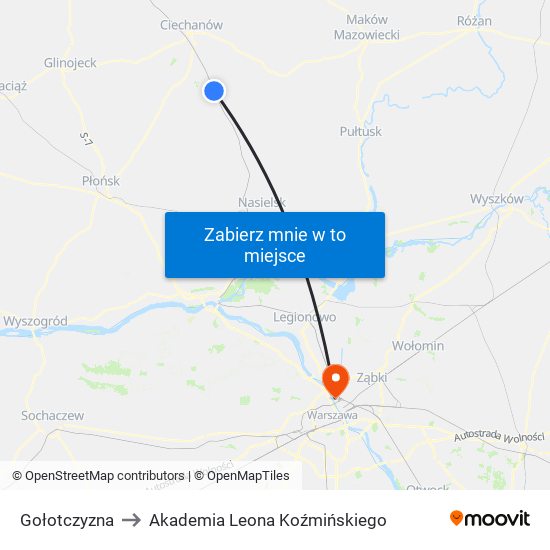 Gołotczyzna to Akademia Leona Koźmińskiego map