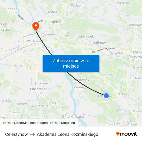 Celestynów to Akademia Leona Koźmińskiego map