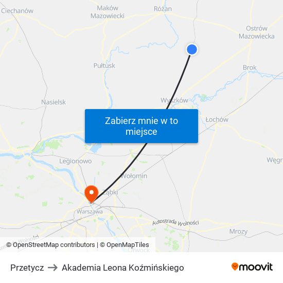 Przetycz to Akademia Leona Koźmińskiego map