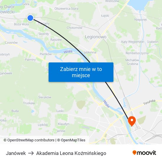 Janówek to Akademia Leona Koźmińskiego map