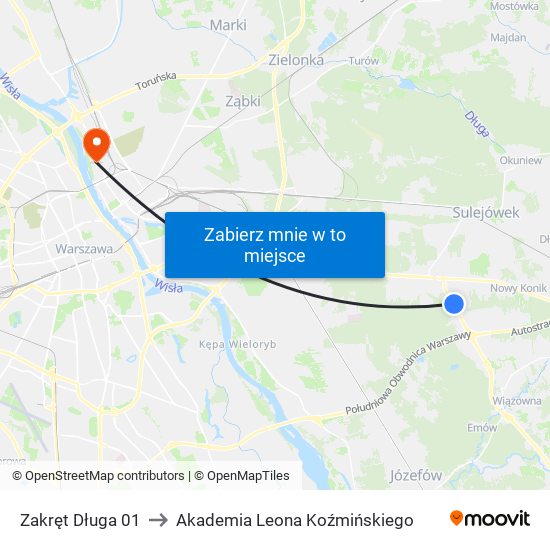 Zakręt Długa to Akademia Leona Koźmińskiego map