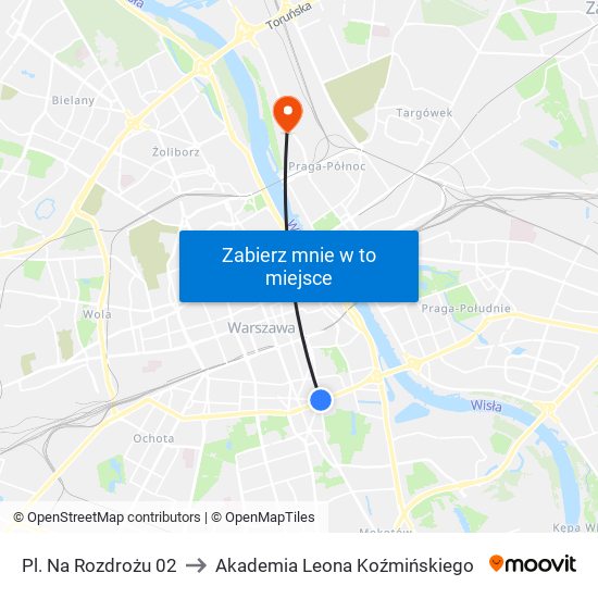 Pl. Na Rozdrożu 02 to Akademia Leona Koźmińskiego map