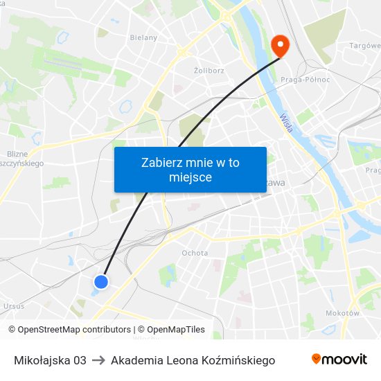 Mikołajska 03 to Akademia Leona Koźmińskiego map