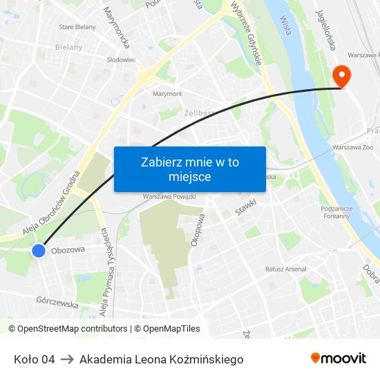 Koło 04 to Akademia Leona Koźmińskiego map