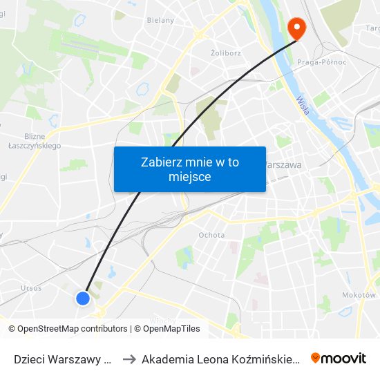 Dzieci Warszawy 01 to Akademia Leona Koźmińskiego map