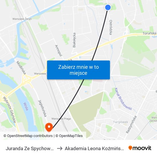 Juranda Ze Spychowa 01 to Akademia Leona Koźmińskiego map