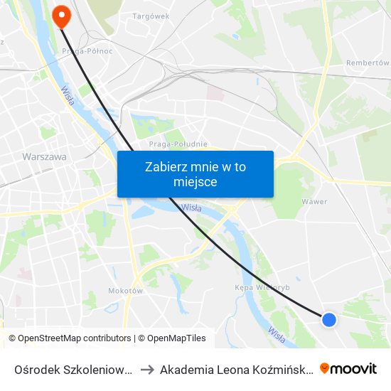 Ośrodek Szkoleniowy 01 to Akademia Leona Koźmińskiego map