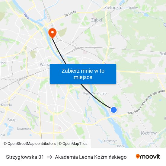 Strzygłowska to Akademia Leona Koźmińskiego map