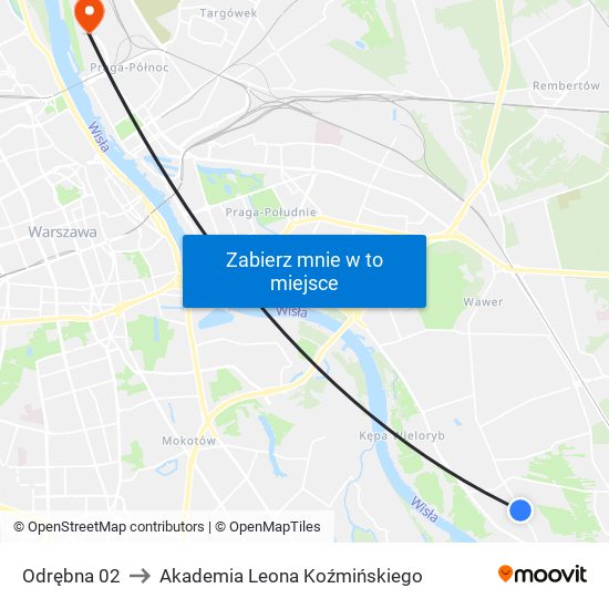 Odrębna 02 to Akademia Leona Koźmińskiego map