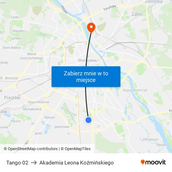 Tango to Akademia Leona Koźmińskiego map