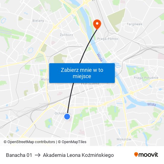 Banacha 01 to Akademia Leona Koźmińskiego map