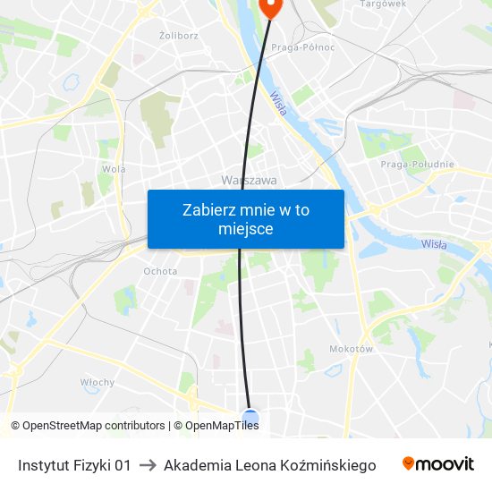 Instytut Fizyki 01 to Akademia Leona Koźmińskiego map