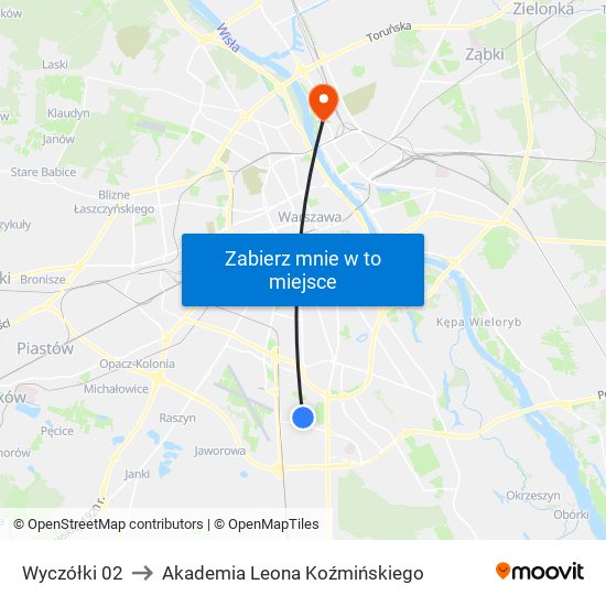 Wyczółki to Akademia Leona Koźmińskiego map