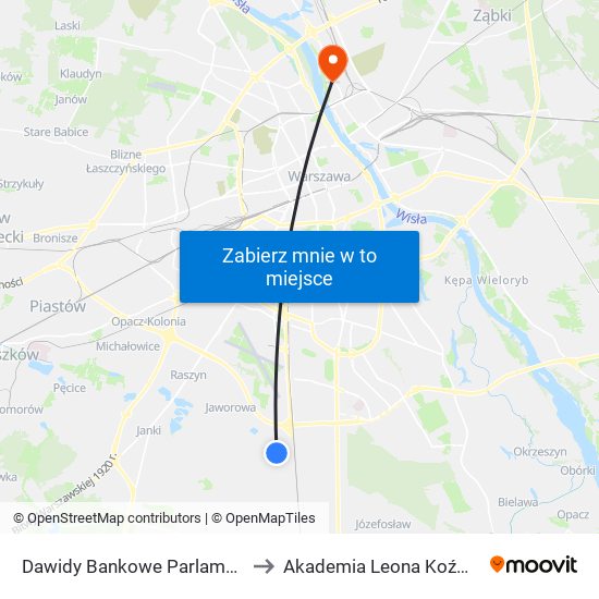 Dawidy Bankowe Parlamentarna 02 to Akademia Leona Koźmińskiego map