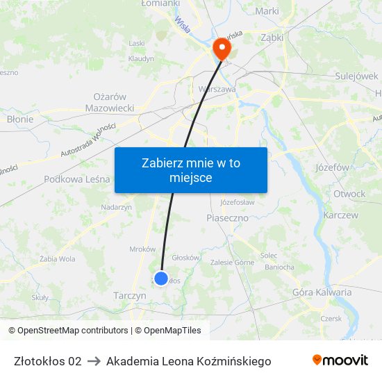 Złotokłos 02 to Akademia Leona Koźmińskiego map