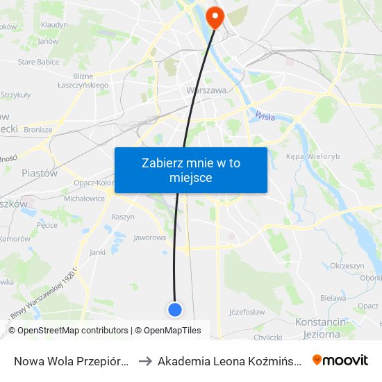 Nowa Wola Przepiórki 01 to Akademia Leona Koźmińskiego map