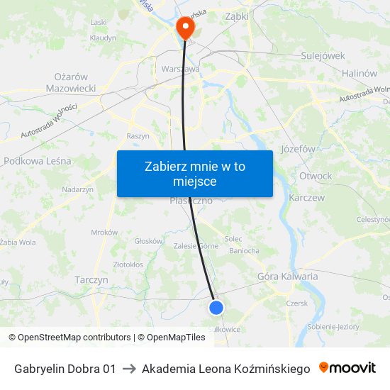 Gabryelin Dobra 01 to Akademia Leona Koźmińskiego map