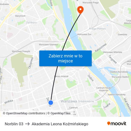 Norblin 03 to Akademia Leona Koźmińskiego map