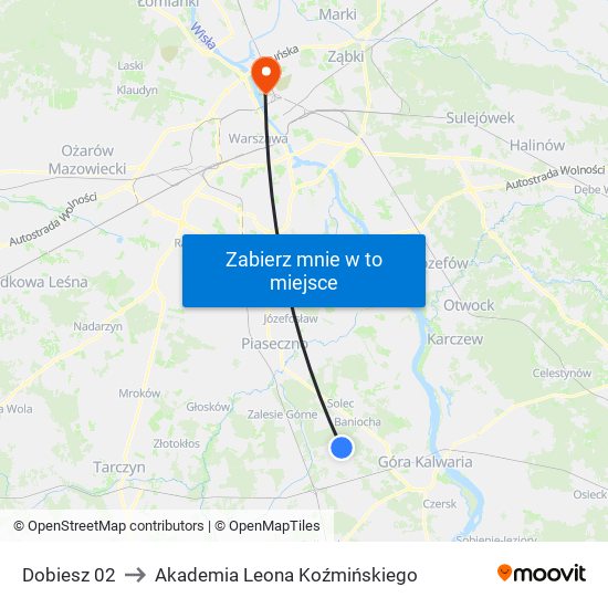 Dobiesz 02 to Akademia Leona Koźmińskiego map