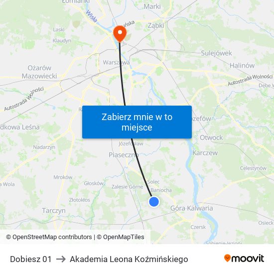 Dobiesz 01 to Akademia Leona Koźmińskiego map