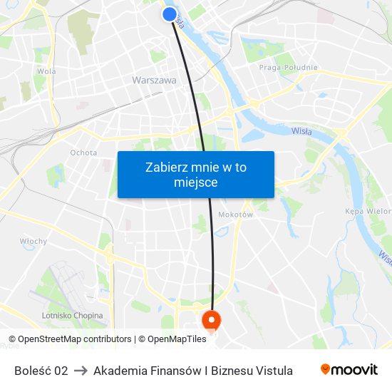 Boleść to Akademia Finansów I Biznesu Vistula map