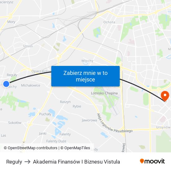 Reguły to Akademia Finansów I Biznesu Vistula map